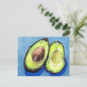 Still Life Study on Avocado Postkarte (Stehend Vorderseite)