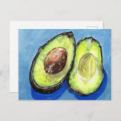 Still Life Study on Avocado Postkarte (Vorne/Hinten)