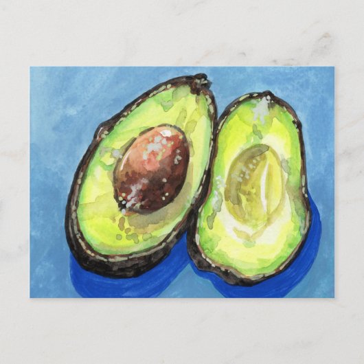 Still Life Study on Avocado Postkarte (Vorderseite)