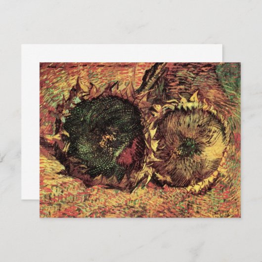 Still Life Two Cut Sonnenblumen von Vincent van Go (Vorne/Hinten)