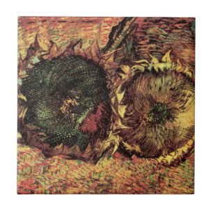 Still Life Two Cut Sonnenblumen von Vincent van Go Fliese
