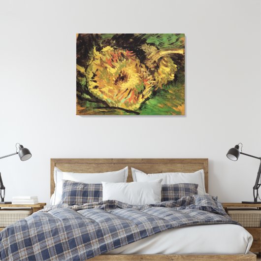 Still Life Two Cut Sonnenblumen von Vincent van Go Leinwanddruck (Insitu (Schlafzimmer))