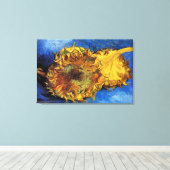 Still Life Two Cut Sonnenblumen von Vincent van Go Leinwanddruck (Insitu (Holzboden))