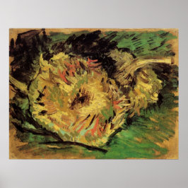Still Life Two Cut Sonnenblumen von Vincent van Go Poster