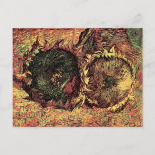 Still Life Two Cut Sonnenblumen von Vincent van Go Postkarte