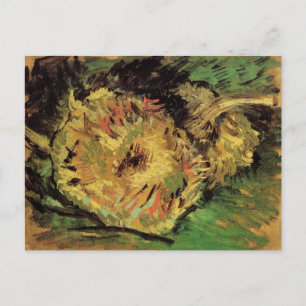 Still Life Two Cut Sonnenblumen von Vincent van Go Postkarte