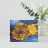 Still Life Two Cut Sonnenblumen von Vincent van Go Postkarte (Stehend Vorderseite)