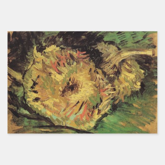 Still Life Two Cut Sunflowers by Vincent van Gogh Geschenkpapier Set (Vorderseite 2)