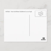 Still Life - Vase mit 15 Sonnenblumen von van Gogh Postkarte (Rückseite)