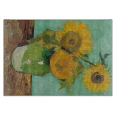 Still Life - Vase mit drei Sonnenblumen. Van Gogh Schneidebrett (Vorderseite)