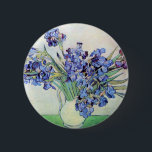 Still Life Vase mit Irisch von Vincent van Gogh Button<br><div class="desc">Stillleben: Vase mit Iren von Vincent van Gogh ist ein Vintager Post-Impressionismus der schönen Kunst noch Leben florale Natur Malerei. Ein Bouquet lavender bärtigen Iris-Blume aus einem Frühlingsgarten. Die Vase ist wie ein Krug geformt und voll von Liebe und Romantik lila Blüten. Über den Künstler: Vincent Willem van Gogh (1853-1890)...</div>