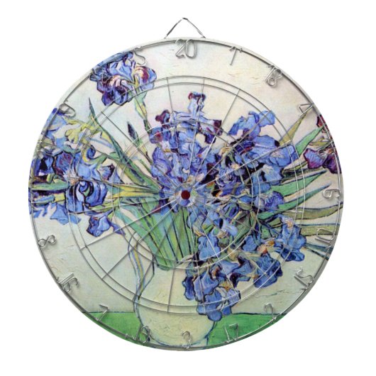 Still Life Vase mit Irisch von Vincent van Gogh Dartscheibe (vorne)
