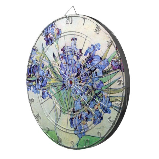 Still Life Vase mit Irisch von Vincent van Gogh Dartscheibe (Vorderseite rechts)