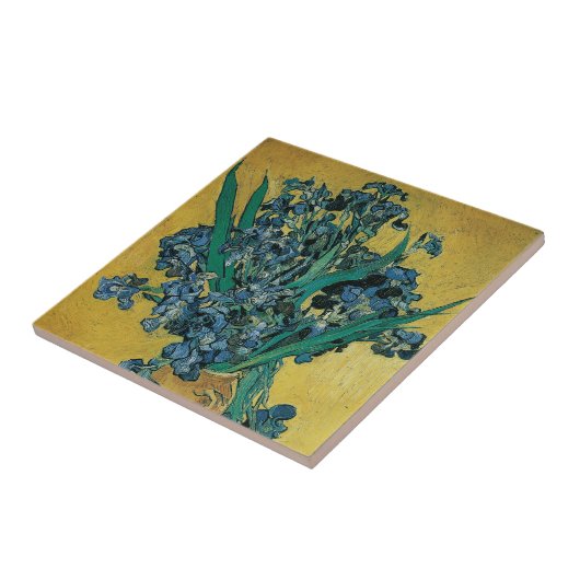 Still Life Vase mit Irisch von Vincent van Gogh Fliese (Seite)