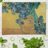 Still Life Vase mit Irisch von Vincent van Gogh Geschirrtuch (Gefaltet)