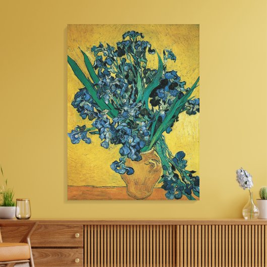 Still Life Vase mit Irisch von Vincent van Gogh Leinwanddruck (Insitu (Wohnzimmer))