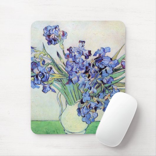 Still Life Vase mit Irisch von Vincent van Gogh Mousepad (Mit Mouse)