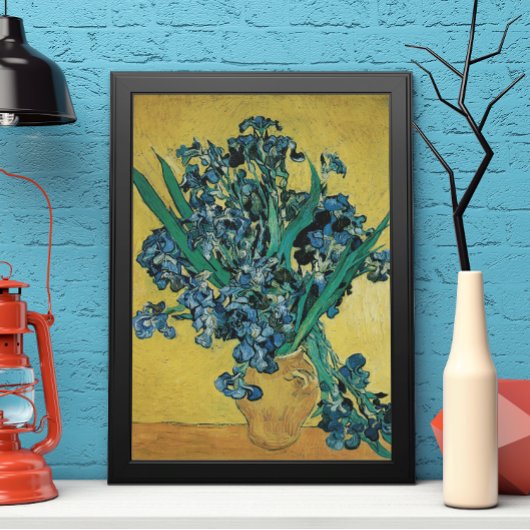 Still Life Vase mit Irisch von Vincent van Gogh Poster
