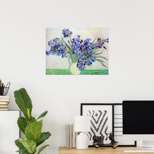 Still Life Vase mit Irisch von Vincent van Gogh Poster (Heimbüro)