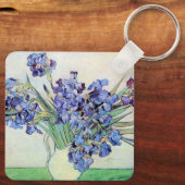 Still Life Vase mit Irisch von Vincent van Gogh Schlüsselanhänger (Rückseite)