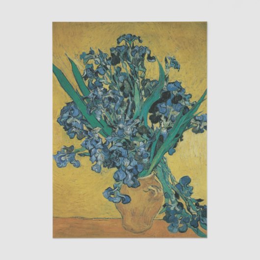 Still Life Vase mit Irisch von Vincent van Gogh Seidenpapier (Vorderseite)