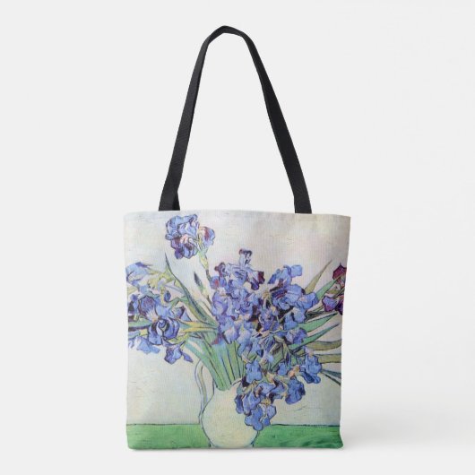 Still Life Vase mit Irisch von Vincent van Gogh Tasche (Rückseite)