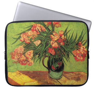 Still Life Vase mit Oleanders and Books, Van Gogh Laptopschutzhülle