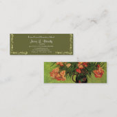 Still Life Vase mit Oleanders und Books, Van Gogh Mini Visitenkarte (Vorne/Hinten)