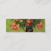 Still Life Vase mit Oleanders und Books, Van Gogh Mini Visitenkarte (Rückseite)