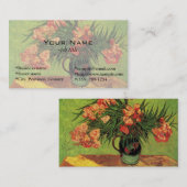 Still Life Vase mit Oleanders und Books, Van Gogh Visitenkarte (Vorne/Hinten)