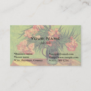 Still Life Vase mit Oleanders und Books, Van Gogh Visitenkarte