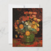 Still Life Vase mit Zinnias von Vincent van Gogh (Vorderseite)