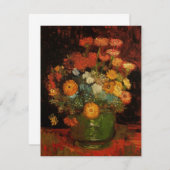 Still Life Vase mit Zinnias von Vincent van Gogh (Vorne/Hinten)