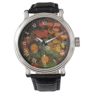 Still Life Vase mit Zinnias von Vincent van Gogh Armbanduhr