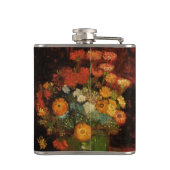 Still Life Vase mit Zinnias von Vincent van Gogh Flachmann (Rückseite)