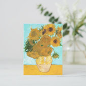 Still Life - Vase mit zwölf Sonnenblumen van Gogh Postkarte (Stehend Vorderseite)