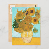 Still Life - Vase mit zwölf Sonnenblumen van Gogh Postkarte (Vorne/Hinten)