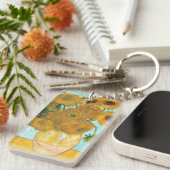 Still Life - Vase mit zwölf Sonnenblumen van Gogh Schlüsselanhänger (Vorderseite rechts)