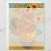 Still Life Vase mit zwölf Sonnenblumen von Van Gog (Vorne/Hinten)