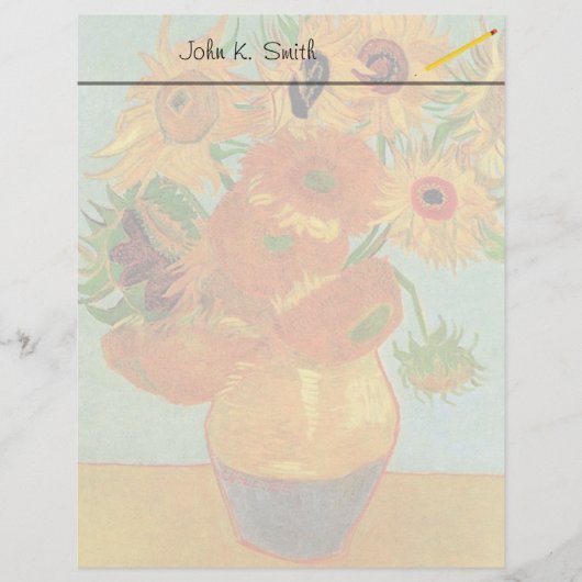 Still Life Vase mit zwölf Sonnenblumen von Van Gog (Vorderseite)