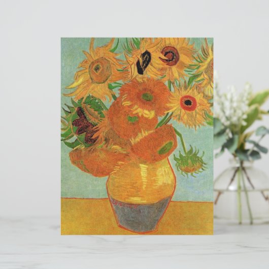 Still Life Vase mit zwölf Sonnenblumen von Van Gog (Stehend Vorderseite)