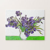 Still Life Vase Violet Irises Van Gogh Fine Art Puzzle (Horizontal)