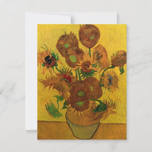 Still Life Vase w 15 Sonnenblumen Vincent van Gogh (Vorderseite)