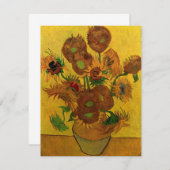 Still Life Vase w 15 Sonnenblumen Vincent van Gogh (Vorne/Hinten)