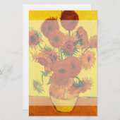 Still Life Vase w 15 Sonnenblumen Vincent van Gogh Briefpapier (Vorne/Hinten)
