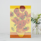 Still Life Vase w 15 Sonnenblumen Vincent van Gogh Briefpapier (Stehend Vorderseite)