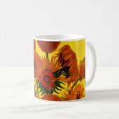 Still Life Vase w 15 Sonnenblumen Vincent van Gogh Kaffeetasse (VorderseiteRechts)