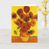 Still Life Vase w 15 Sonnenblumen Vincent van Gogh Karte (Gelbe Blume)