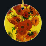 Still Life Vase w 15 Sonnenblumen Vincent van Gogh Keramik Ornament<br><div class="desc">Still Life: Vase mit 15 Sonnenblumen von Vincent van Gogh ist ein Vintager Kunst Post-Impressionismus noch Leben Blumenmalerei. Ein wunderschönes Bouquet mit frisch geschnittenen gelben und orangefarbenen Sonnenblumen aus einem Sommergarten in voller Blüte. Über den Künstler: Vincent Willem van Gogh (1853-1890) war einer der berühmtesten postimpressionistischen Maler seiner Zeit. Seine...</div>