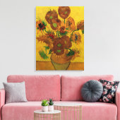 Still Life Vase w 15 Sonnenblumen Vincent van Gogh Leinwanddruck (Insitu (Wohnzimmer))